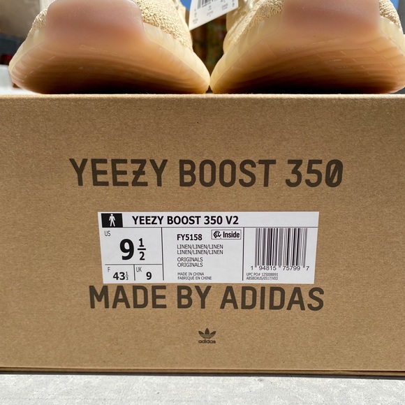 YEEZY 350 v2 LINEN DEADSTOCK SIZE 9.5 - Picture 5 of 6